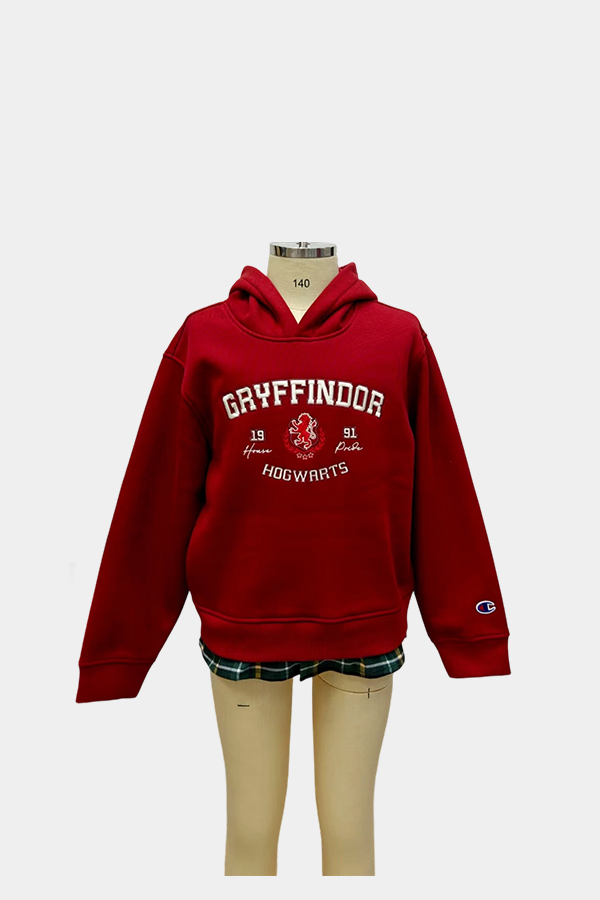 连帽假两件卫衣